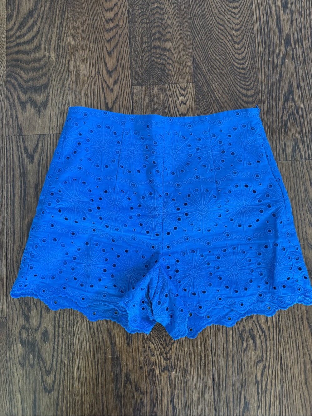Zara Blue Eyelet Lace Women's Shorts